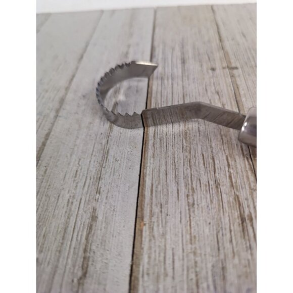 Multipurpose Food Garnishing Tool Chocolate Butter Curler Wood Handle 7 1/2" - Picture 2 of 7